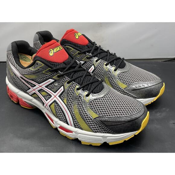 Asics GEL EXALT Black Red Gray Running Race Shoes Mens Size 12 Fast Shipping - Picture 9 of 11